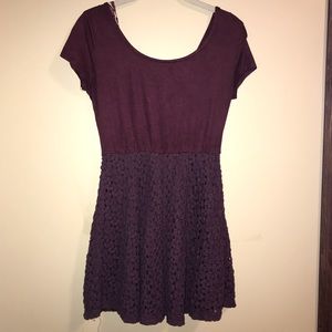 Velvet and knit layered dress!